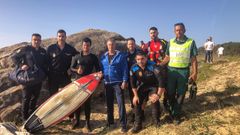Ag�nico rescate en la playa de O Vilar