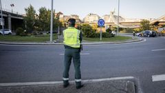 Imagen de archivo de los controles de movilidad realizados en Ourense durante el confinamiento