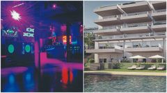 El interior de la discoteca Zoo de Sanxenxo, a la izquierda. La parcela estar� ocupada por viviendas de lujo