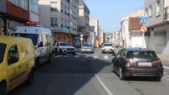 Atropello en A G�ndara, en Nar�n, en la ma�ana de este lunes.