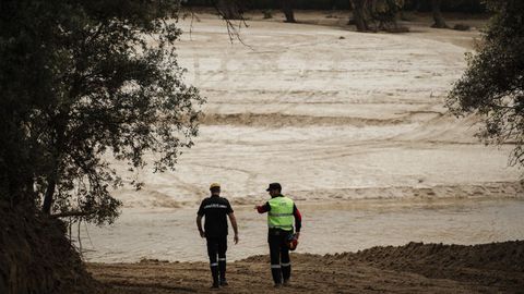 Agentes de la UME en Aldea del Fresno.