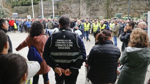Protesta de miembros de Agromuralla y de Gandeiros da Suprema contra el acuerdo con Mercosur  