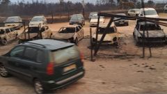 Un pasajero del busgallego que escap del incendio de Aveiro: Tenemos las llamas justo, justo encima