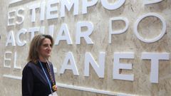 La ministra para la Transicin Ecolgica en funciones, Teresa Ribera, durante la pasada Cumbre del Clima en Madrid