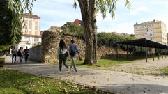 El rea en el que se actuar est detrs del muro de la antigua huerta de los Escolapios
