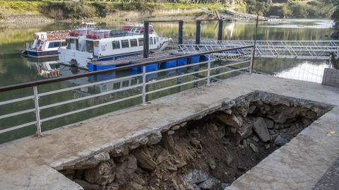 Zanja excavada en una de las zonas en las que sern ubicados los sistemas de depuracin