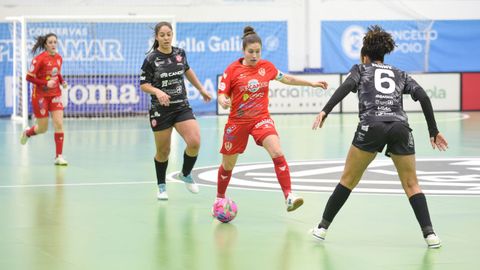 Ale de Paz en el partido en A Seca ante el Castro