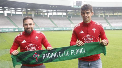 Migue y Gorostidi, ambos ven�an de jugar playoff con el N�stic, en su presentaci�n.