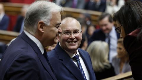 El nuevo portavoz del PP en el Congreso, Miguel Tellado, junto a Esteban Gonzlez Pons