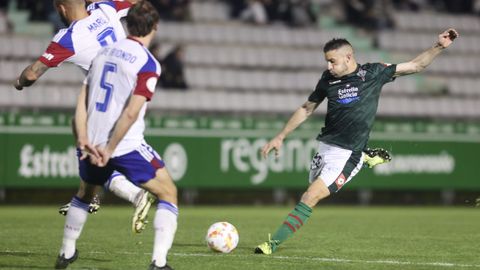 Pep Caball, en el choque ante el Rayo Majadahonda, fue elegido como titular por su entrenador.