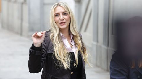 Claudia Montes hace declaraciones a los medios a su llegada al Tribunal Supremo para declarar como testigo en el caso mascarillas