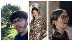 Iago Gonz�lez (Arnu�de, Vilar de Barrio, 1999), Yolanda Casta�o (Santiago, 1977) e Ant�a Otero (A Estrada, 1982).