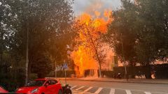 Incendio en el Colegio Mayor Nuestra se�ora de �frica�de Madrid