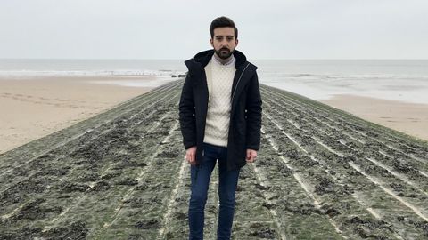 Diego Prez Merino en la playa de Knokke (Blgica)