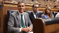 El presidente Pedro S�nchez durante la sesi�n plenaria del 3 de septiembre sobre Ceuta