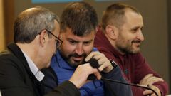 Manuel Galdo Dopico y Bernardo Fraga, concejales de Por Viveiro, en un pleno municipal