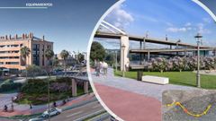 Infograf�a de la �ltima propuesta de Transportes para el vial de Jove