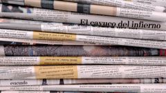 Imagen de archivo de una torre de peri�dicos.
