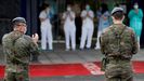 Varios militares acuden a la zona de Urgencias del Hospital Universitario Central de Asturias (HUCA) 