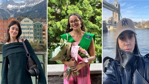 De izquierda a derecha,&nbsp;Amelia Mart&iacute;nez,&nbsp;Sabela Gunche y Ana Dacal .