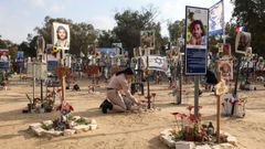 Memorial en el lugar donde se celebraba el festival Nova, en el que fueron asesinados ms de 360 jvenes israeles el 7 de octubre del 2023.