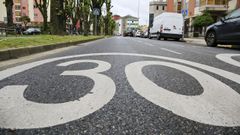 Limitaci�n de velocidad a 30 en una calle de Lugo.