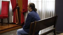 El acusado Pablo Miguel F. D. durante el segundo juicio por estafa a una anciana vecina de Ourense.