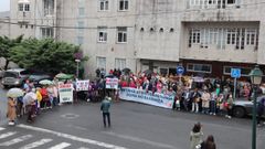 La concentraci�n volvi� a tener lugar delante del centro de salud de Ribeira