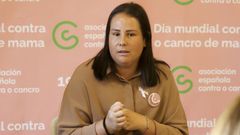 Iria Carballeira, superviviente de cncer de mama, relat su experiencia con la enfermedad en Afundacin, con motivo de la presentacin de la campaa Nos lo tomamos a pecho