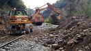 Imagen de un desprendimiento en la l�nea Ponferrada-Monforte-Ourense ocurrido hace dos a�os