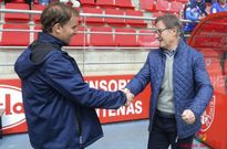 Anquela Arrasate Numancia Real Oviedo Los Pajaritos.Anquela y Arrasate, antes del encuentro en Los Pajaritos