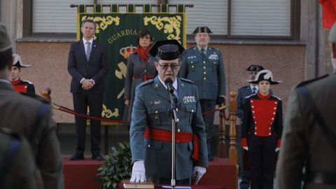 El general Miguel �ngel Gonz�lez Arias, el d�a que tom� posesi�n en A Coru�a como jefe de la Guardia Civil de Galicia.