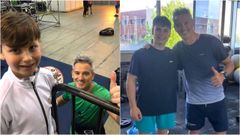Iago y Lamperti, a la izquierda en el 2019 y a la derecha en la actualidad, se llevan 32 a�os y formar�n pareja en Londres y Sud�frica.