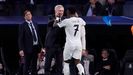 Carlo Ancelotti con Vincius.Carlo Ancelotti, entrenador del Real Madrid, con Vincius