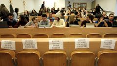 Protestas en la UVigo en octubre del 2014