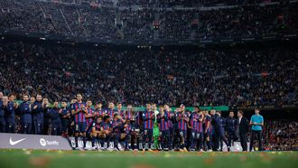 Camp Nou.El Barcelona en su ltimo partido en el Camp Nou