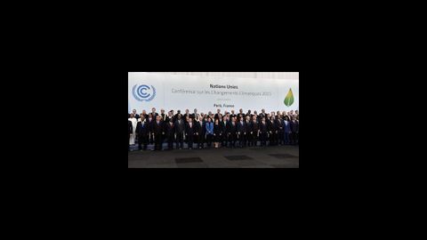 Foto de familia de los firmantes del Acuerdo de Par�s contra el cambio clim�tico, en el 2015.