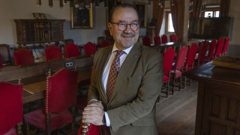 Lpez, no saln de San Xerome onde se celebran os consellos de goberno da USC