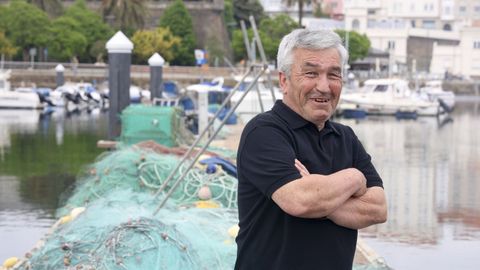 Jes&uacute;s Outes, &laquo;Meiri&ntilde;o&raquo;, en el puerto de Ferrol.