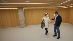 La portavoz del gobierno de Pontevedra , Anabel Gul�as, con el alcalde, Miguel Anxo Fern�ndez Lores