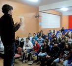 Celebraci�n de un reciente d�a de las ciencias en el IES de Cacheiras.