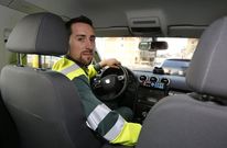 Roberto L�pez Arias, sargento jefe del Destacamento de Tr�fico de Burela. 