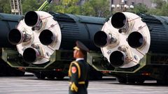 Misiles nucleares DF-5C, en el�desfile en Pek�n para conmemorar el 80 aniversario del fin de la Segunda Guerra Mundial, el 3 de septiembre del 2025.