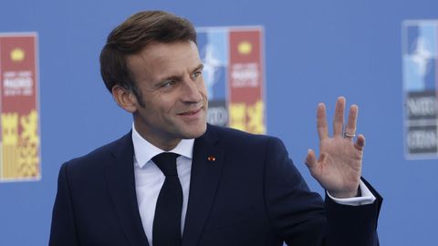 Macron durante la reciente cumbre de la OTAN en Madrid