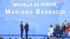Mariano Barbacid, durante la recogida el mes pasado de la Medalla de Honor del Ayuntamiento de Madrid