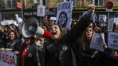 Letrados judiciales en la �ltima manifestaci�n celebrada en Madrid el pasado d�a 9.
