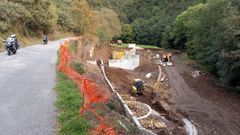 Las obras de construccin del rea recreativa fluvial se llevan a cabo en Mogoxo, a medio camino entre Folgoso y Seoane