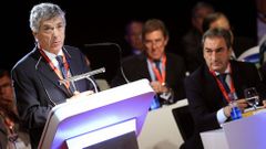 ngel Mara Villar durante la ltima asamblea de la Federacin Espaola de Ftbol