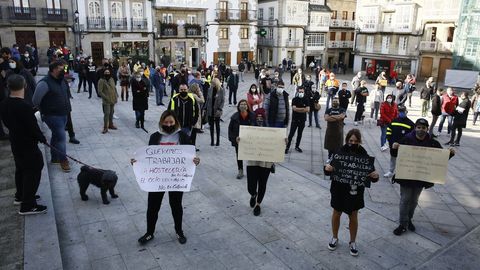 Adem�s de la concentraci�n de Viveiro, en la imagen, este jueves hubo protestas en Burela, Ribadeo, Barreiros y Vegadeo, entre otras localidades