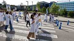 Manifestaci�n del martes en torno al Cunqueiro